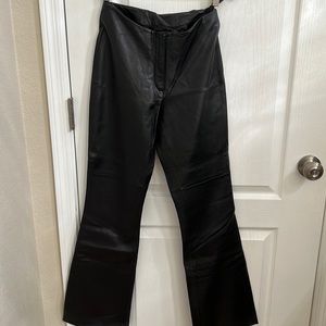 Bebe Genuine Leather Bootcut Pants